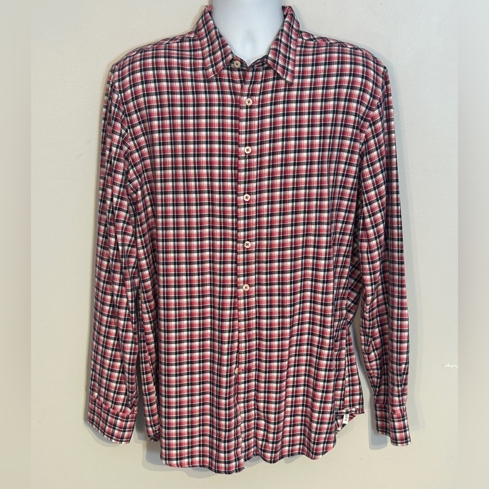 Thomas Pink Plaid Shirt size XL